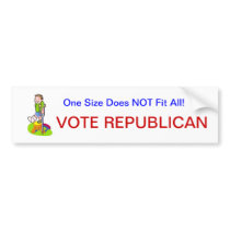 One Size 1 Bumper Stickers