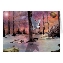 One snowy Christmas Greeting Card
