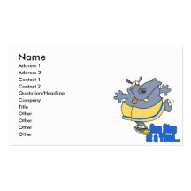 one step at a time funny dieting hippo business cards
