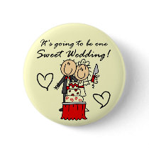 One Sweet Wedding T-shirts and Gifts Pinback Buttons