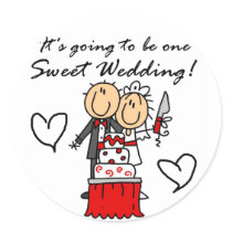 One Sweet Wedding T-shirts and Gifts Sticker