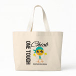 One Tough Chick Ovarian Cancer Warrior Canvas Bags