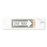 One Way-Christ Gris Orange Autocollants Pour Voiture