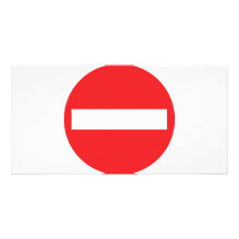 one-way street icon photo card template