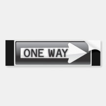one_way_street_sign bumper sticker