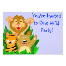 One Wild Party Animal Invitation