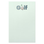 "One Word: Golf" stationery