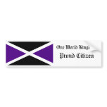 One World Kingdom Proud Citizen Bumper Sticker bumper stickers