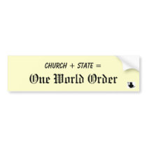 One World Order Bumper Stickers
