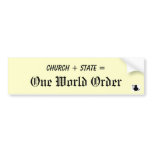 One World Order bumper stickers