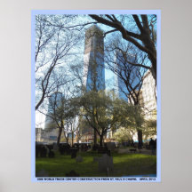 One World Trade Centre Construction April 2012 Poster