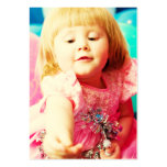 One Year Old  Girls Birthday Photo Cards business cards