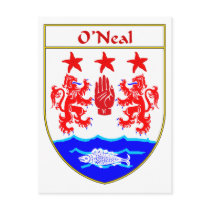 O'Neal Coat of Arms/Family Crest Postcards