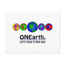ONEarth. Let's treat it that way Postcards