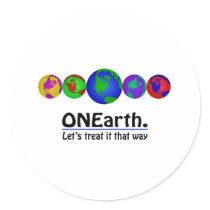 ONEarth. Let's treat it that way Sticker