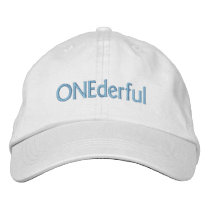 ONEderful (blue) Embroidered Baseball Caps