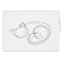 Oneliner Cat Folding Card cards
