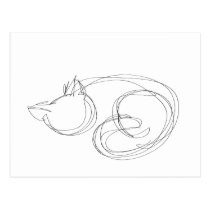 Oneliner Cat Postcard postcards