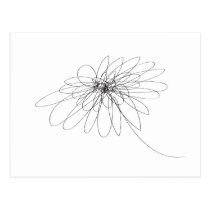Oneliner Flower Postcard postcards
