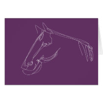 Oneliner Horse Purple Folding Card cards