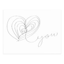 Oneliner Loveyou Postcard postcards