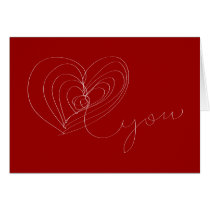 Oneliner Loveyou Red Folding Card cards