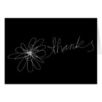 Oneliner Thanks Black Folding Card cards