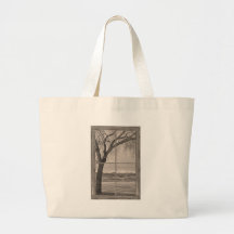 ongs Peak Winter Lake Barn Wood Picture Window  BW Bag