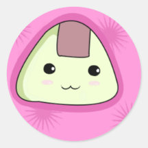 Onigiri - autocollant rose