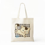 Onigiri Cat Frolic Tote (Brown Polka) bags