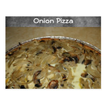 Onion Pizza Recipe Postcard