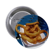 Onion Rings Fried Pinback Button