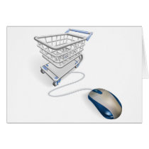 Online internet shopping concept greeting cards