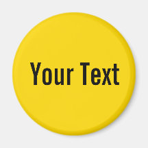 ONLY COLOR / yellow + your text Magnets