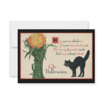 Only One Life To Live Vintage Halloween Personalized Invitation