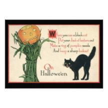 Only One Life To Live Vintage Halloween Personalized Invitation