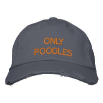 ONLY POODLES EMBROIDERED HATS
