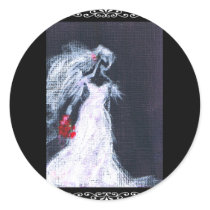 Only You Wedding art by Round Sticker