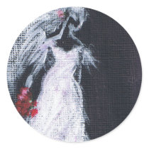 Only You Wedding art by Round Sticker