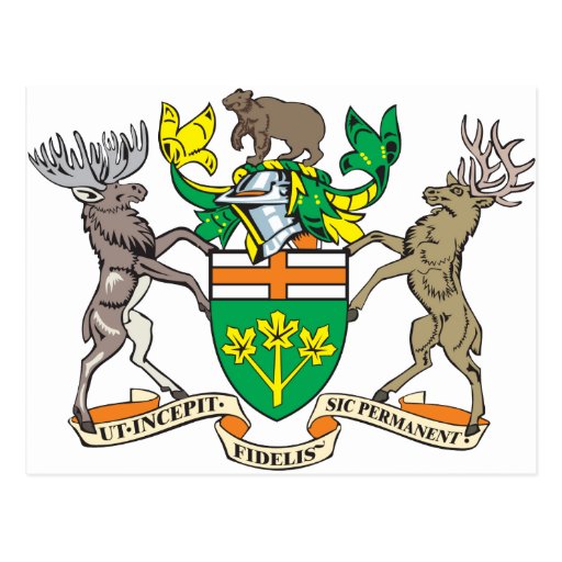 Ontario Coat Of Arms Post Card