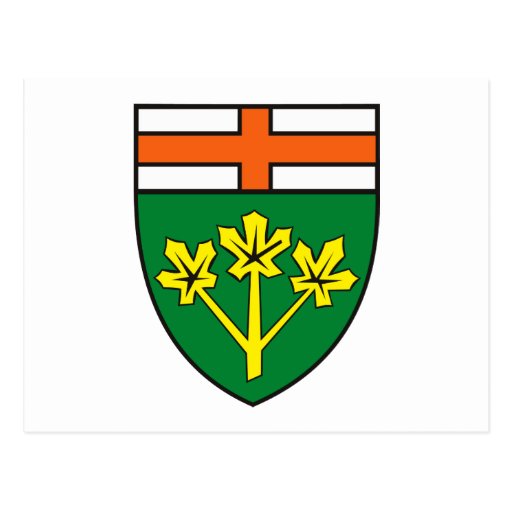 Ontario Coat of Arms (province) Postcard Zazzle