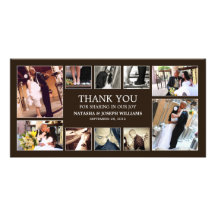 ONYX COLLAGE | WEDDING THANK YOU CARD CUSTOM PHOTO CARD