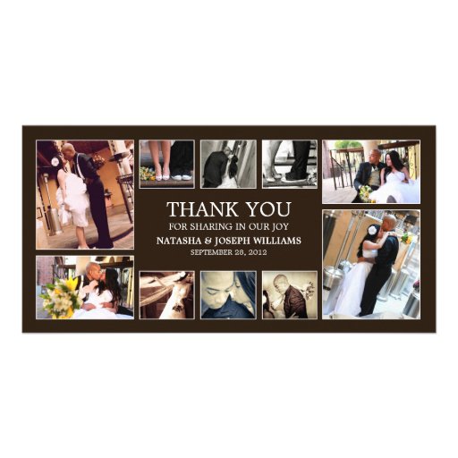ONYX COLLAGE | WEDDING THANK YOU CARD CUSTOM PHOTO CARD