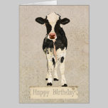 Onyx & Ivory Cow Birthday  Card cards