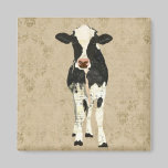 Onyx & Pearl Cow Magnet magnets