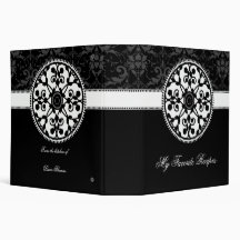 Onyx Rosette Recipe Book 3 Ring Binder