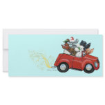 Oodles Poodles red Car Christmas Rack Card Template