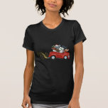 Oodles Poodles red Car Christmas Tee Shirts