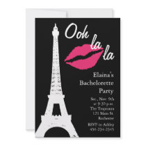 Ooh la la! Bachelorette Party Custom Invitation
