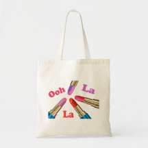 Ooh La La Luscious Lipstick Canvas Bag